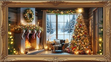 Living Room Christmas – Frame TV Art 4K