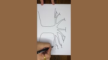 Easy to draw banyan tree | Easiest drawing #shorts #fyp #youtubeshorts