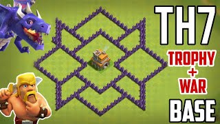 2019 | NEW TH7 BASE | TROPHY + FARMING BASE | HYBRID BASE.