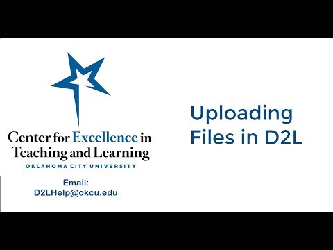 Uploading Files to D2L New Content Experience