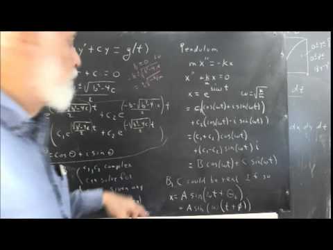 232 114 second order differential equation and pendulum motion - YouTube