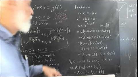 232 114 second order differential equation and pendulum motion