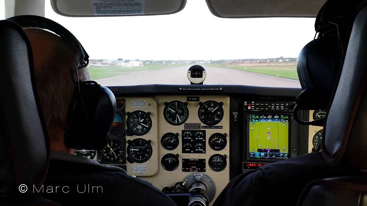 Beechcraft F33A Bonanza Cockpit Take Off, Landing, Inflight YouTube