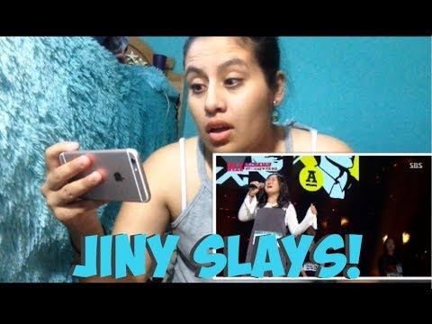 Reaction to Yoo Jiny singing " I'm not the only one " (kpop star 6)