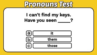 Pronouns | English Grammar Test | Can you get all 20 correct? screenshot 2