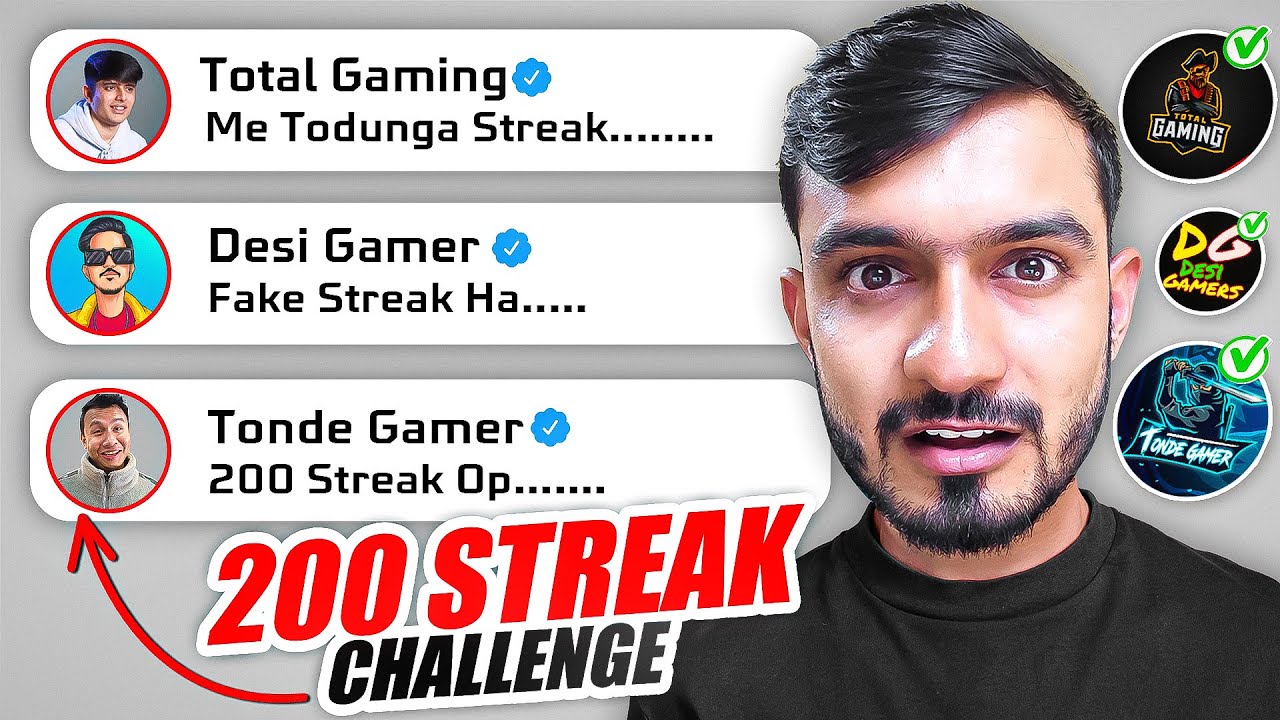 200 Booyah Streak in Cs Rank😨 Youtubers Help Me ?🤬| Hard Challenge Part 6
