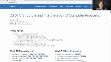 61A Spring 2018 Lecture 29 Video 1