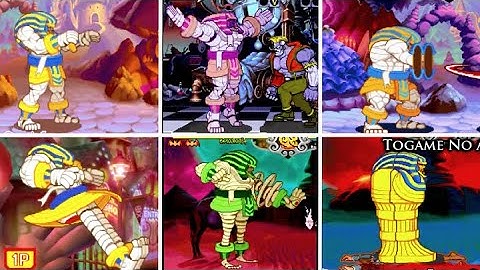 Evolution of Anakaris character of fighting games