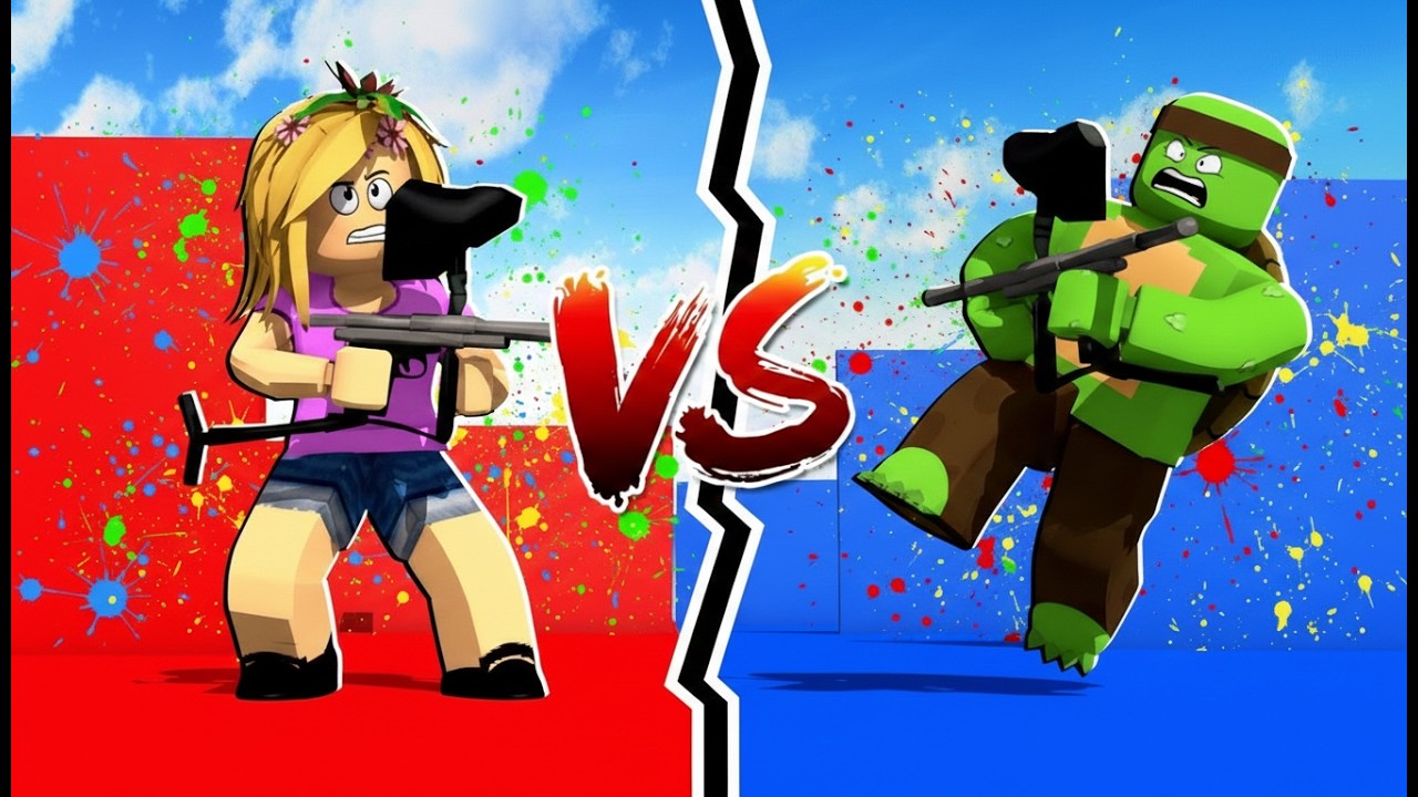 Пейнтбол: брат против сестры - Roblox