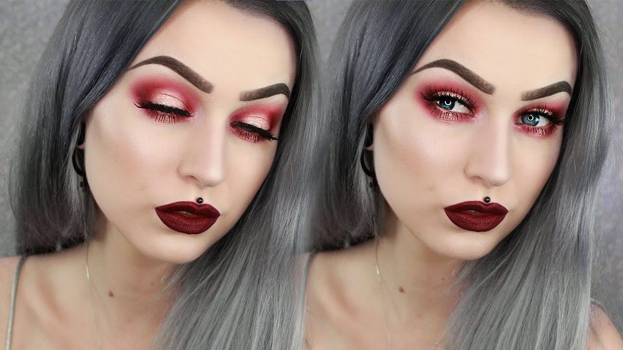 Burgundy Halo Eye w/ Two Lip Options | Evelina Forsell