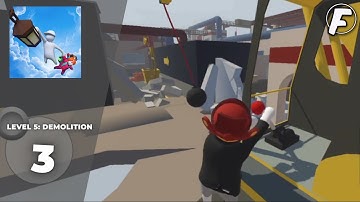 Human Fall Flat Mobile - Gameplay Walkthrough Part 3 - Level 5: Demolition (iOS, Android)