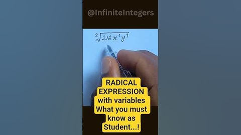 How to do simplifying radicals#radicals #simplifyradicals  #algebra#algebraicexpressions
