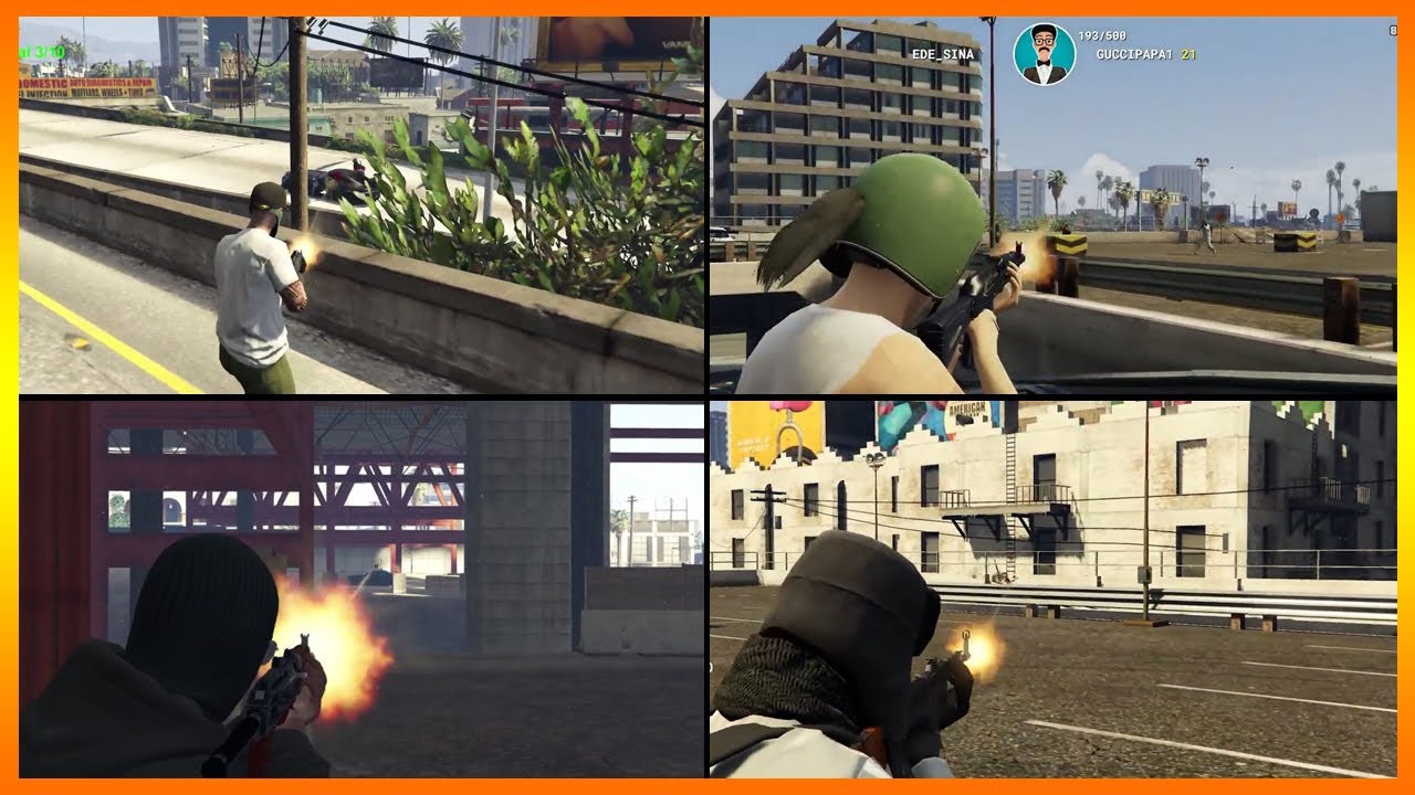 Hydra vs Gulag Gang Big Fight Around Construction Site Day 5 WAR (multiple pov) | Nopixel GTA RP