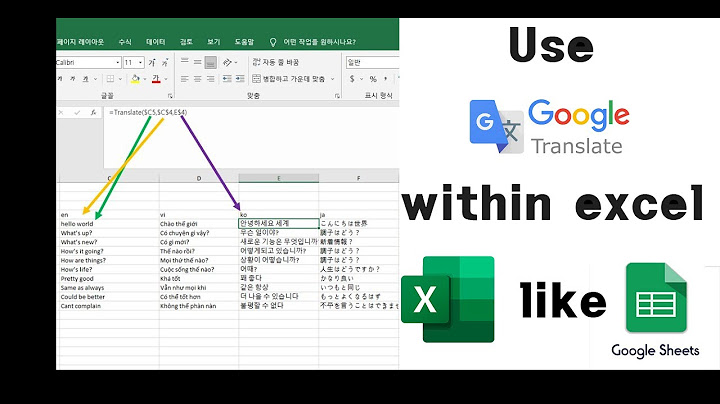 Hướng dẫn cách tắt translation trong excel