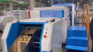 A400 Square Bottom Paper Bag Making Machine With Twisted Handle Online With Bottom Cut