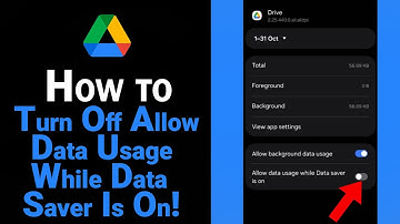 How to Turn Off Allow Data Usage While Data Saver Is On in Google Drive [NEW]