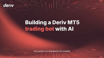 Build a Deriv MT5 trading bot with AI – no coding |(non-EU clients)