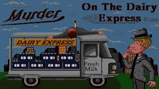ATARI ST murder on the dairy express INSIDE silly games pack