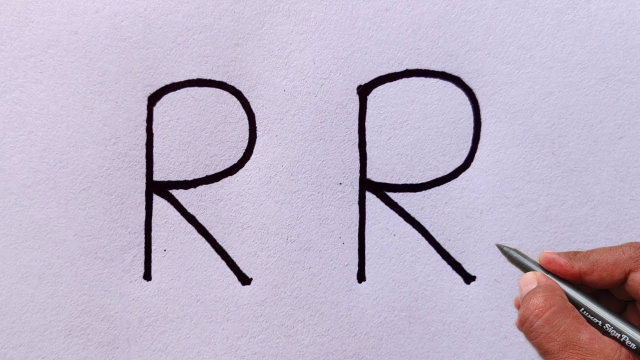 Letter R Simple Drawing How to draw kangaroo from letter R | Easy Kangaroo drawing for ...