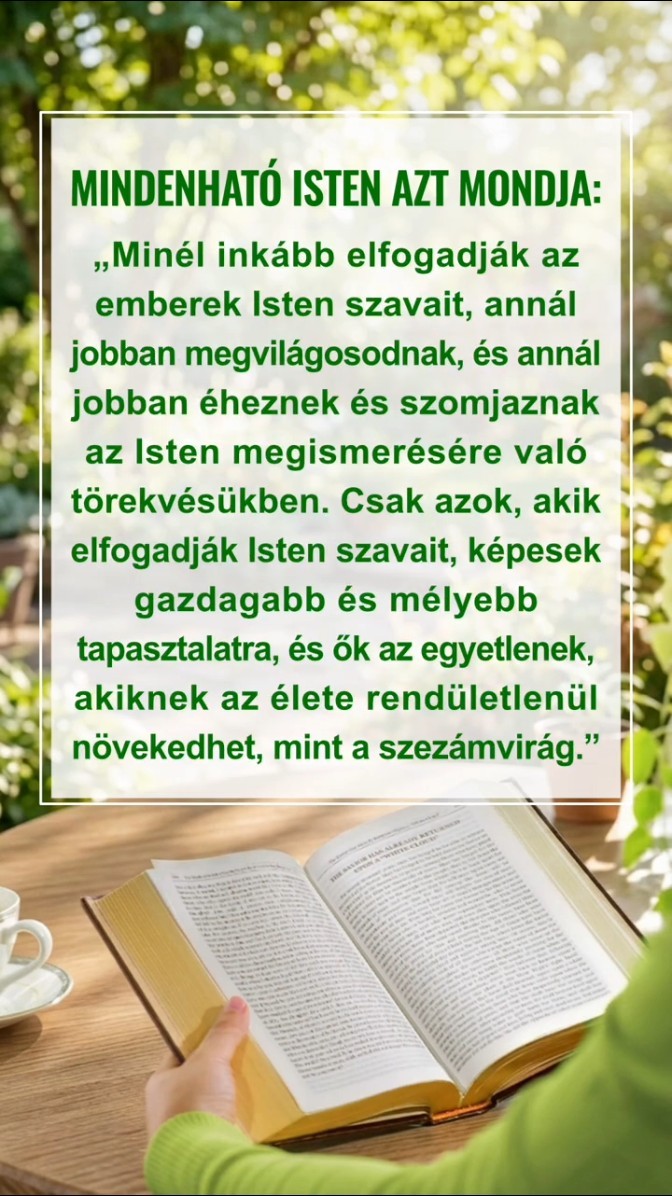 Isten azt akarja, hogy csendben olvassuk el a szavainak ezt a szakaszát