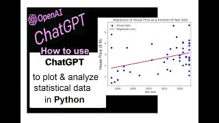 ChatGPT for Python statistical plotting and analysis of House Price Trend Example