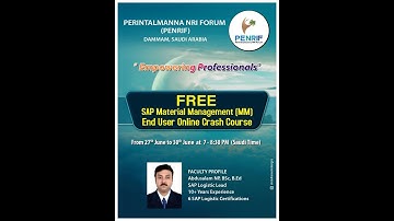 PENRIF DAMMAM-FREE SAP MM END USER TRAINING PROGRAM