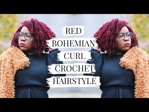 This Zury Bohemian Curl Red Crochet Hairstyle Install Is Everything!