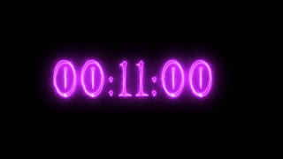 Purple Vampire Neon Timer 11 Minutes (Stopwatch)