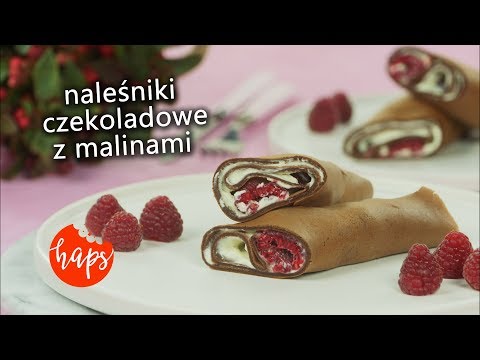 NALEŚNIKI CZEKOLADOWE Z MALINAMI