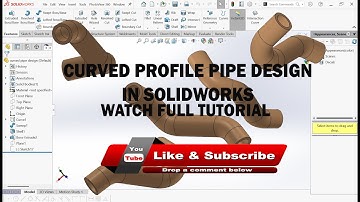 solidworks tutorial for curved pipe design for beginners #solidworkstutorial #solidworks #youtube