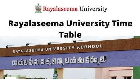 #degree Rayalaseema university 3rd semester exam date 2023 #update #important #university #semester