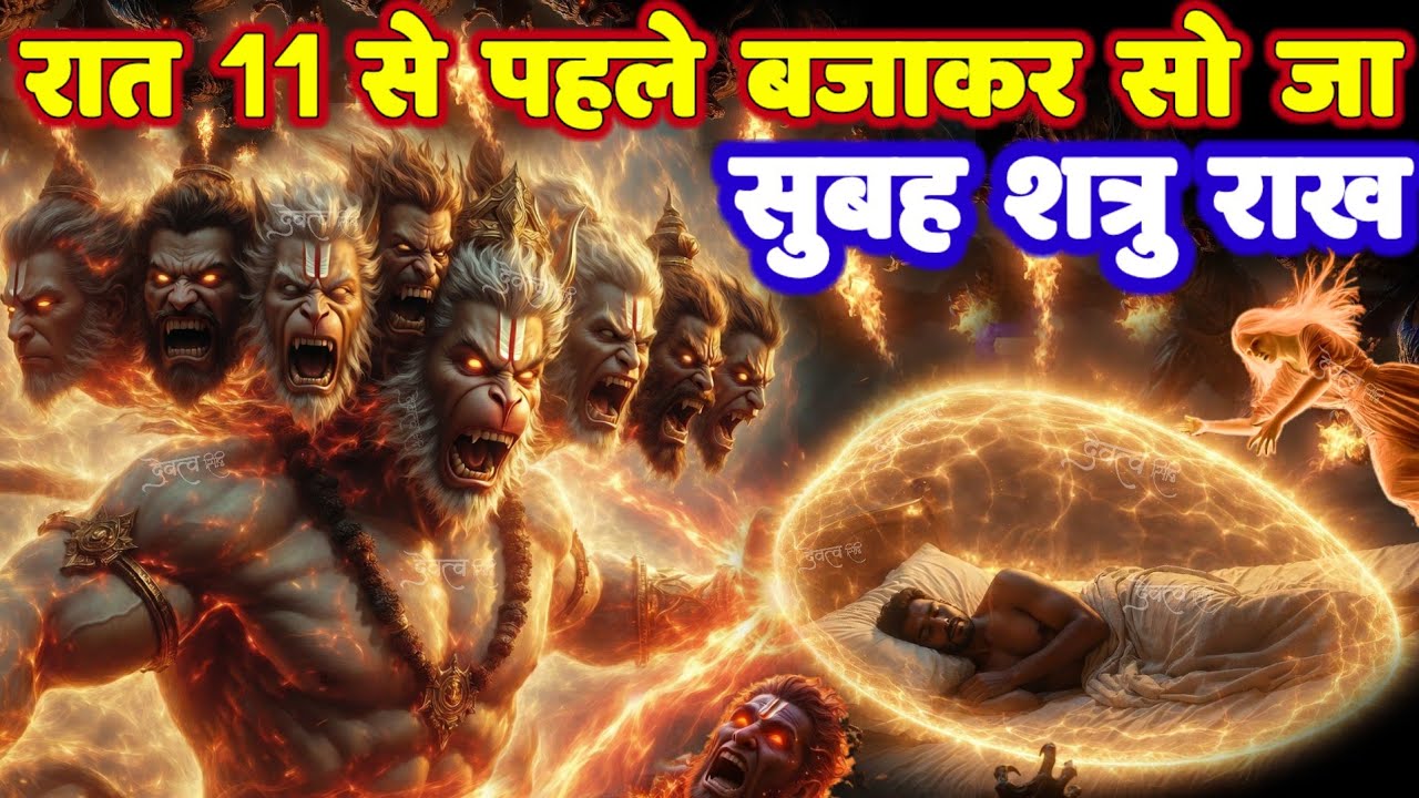 11 मुखी हनुमान ज्वालामुखी उग्र उल्टारी तांत्रिक मंत्र: शत्रु मारण, भूत प्रेत नाशक! #hanumanmantra