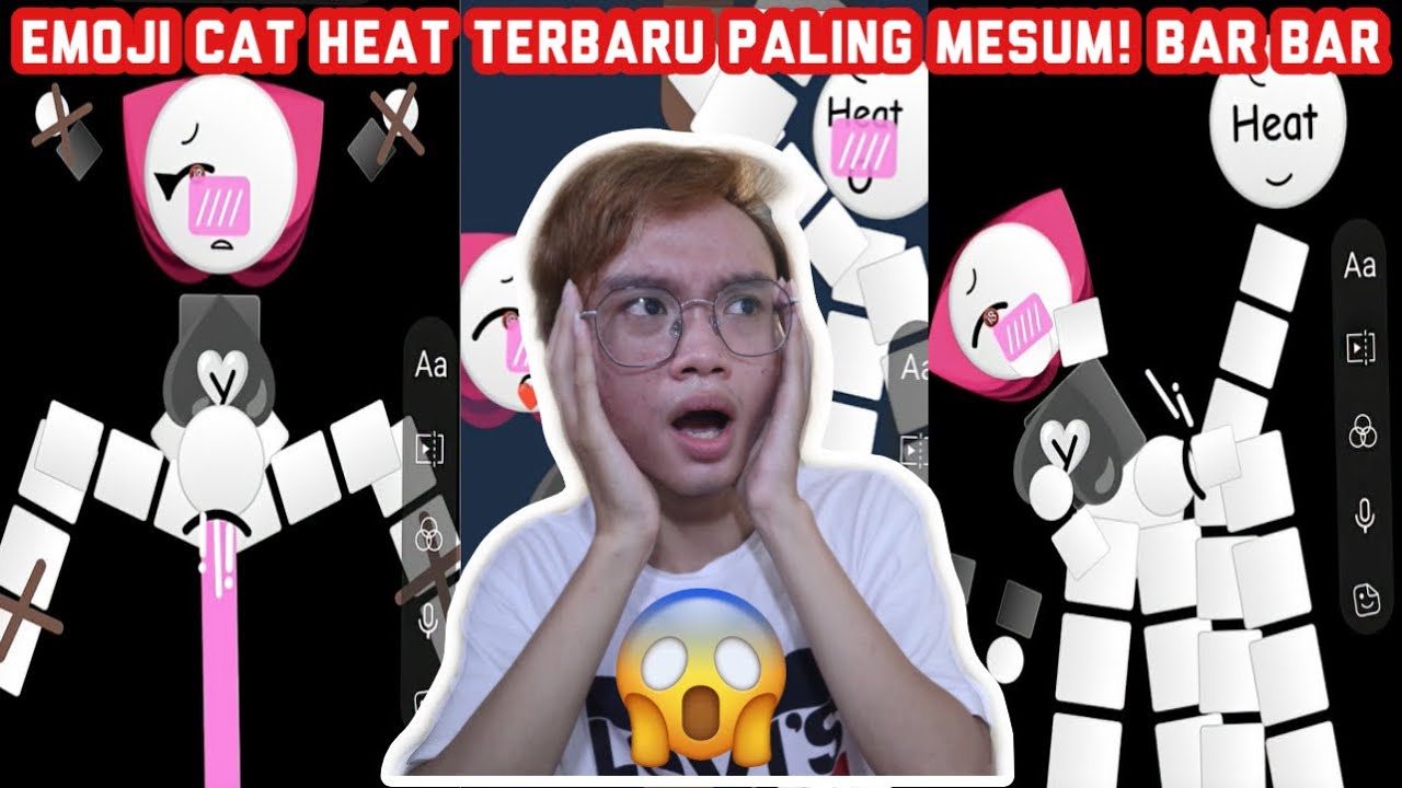 emoji-cat-heat-terbaru-paling-hot-gak-kuat-jangan-tonton-youtube