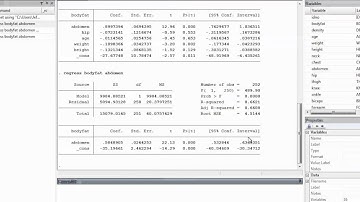 Fitting a Simple or Multiple Linear Regression Model in Stata