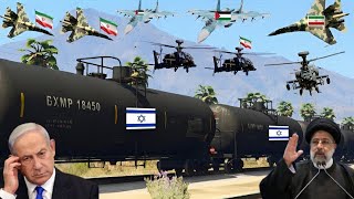 Irani Fighter Jets,Drone&War Helicopter Powerful Airstrike On Israeli Army Weapon &Oil Convoy GTA 5