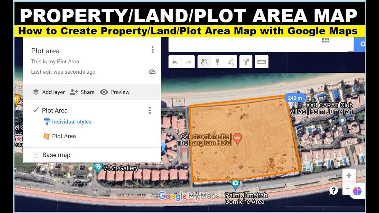 How to Create a Property Map with Google Maps I Plot area map I Land ...