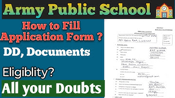 Army Public School Application Form|How to Fill APS Application?|Eligiblity|Vacancy|All Doubts