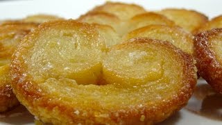 How To Make Puff Pastry sweet Palmiers or Elephant ears (easy perfect recipe) Making Elephant Ears Palmiers
