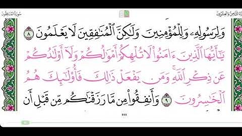 سورة المنافقون من الاية ٨ الى ٩ القارئ ماهر المعيقلي