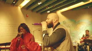 Starlet Performs "The Light" with Common at JHud Christmas Party 2023