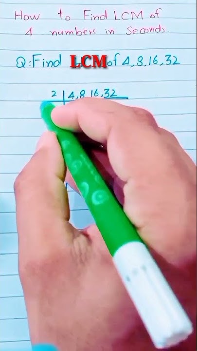 How to find LCM of 4 numbers | Math tricks | #shorts - YouTube