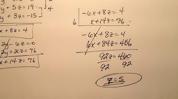 Solving a Linear System in Three Variables with Elimination (Example)