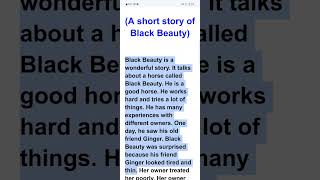 برجراف إنجليزي عن قصة بلاك بيوتي الصف الثالث الإعدادي Paragraph about the story Black Beauty