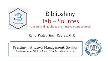 03 | Biblioshiny: Using tab- Sources