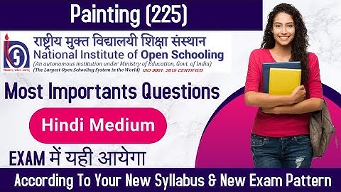 Nios Class 10th Painting (225) Very Very Important Questions with Solutions  H.K. Nios #nios