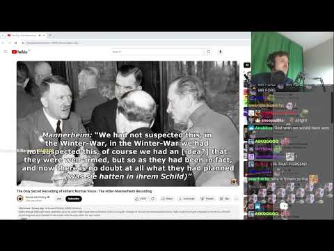 Forsen Reacts to The Only Secret Recording of Hitler's Normal Voice | The Hitler-Mannerheim Recordin