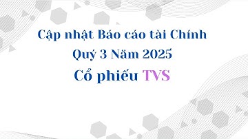 Cập nhật Báo cáo tài chính Quý 3 Năm 2025 của cổ phiếu TVS