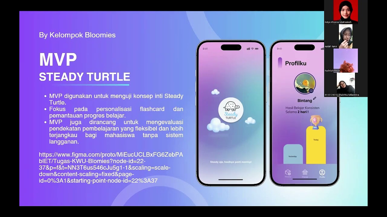 Tugas UAS KWU Presentasi kelompok Bloomies  "Steady Turtle"