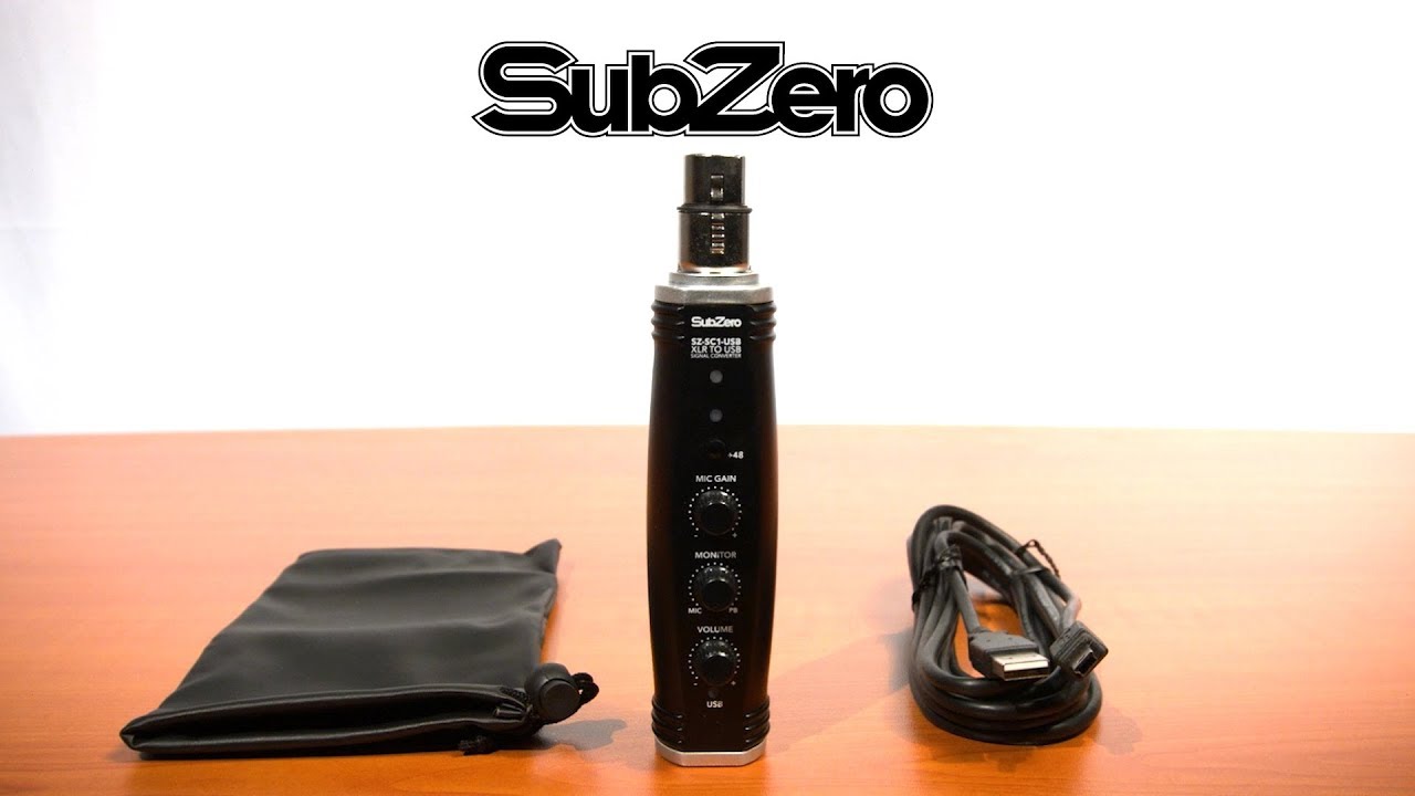 SubZero XLR to USB Signal Converter and Mic Preamp