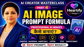 AI Image Prompt Tutorial 2026 | Face Lighting Camera &amp; Negative Prompt🔥#AIPrompt #heartify 